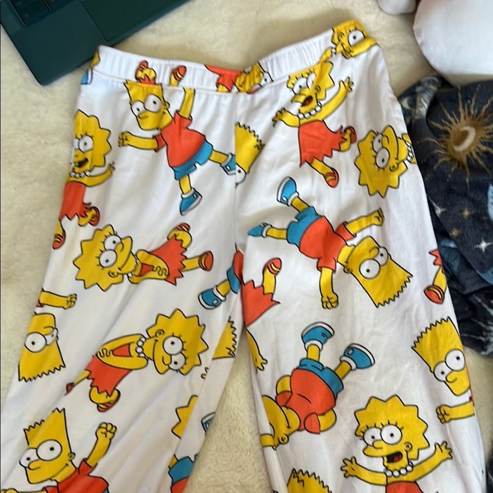 Kids Cartoon Character Pajamas - White and Yellow